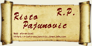 Risto Pajunović vizit kartica
